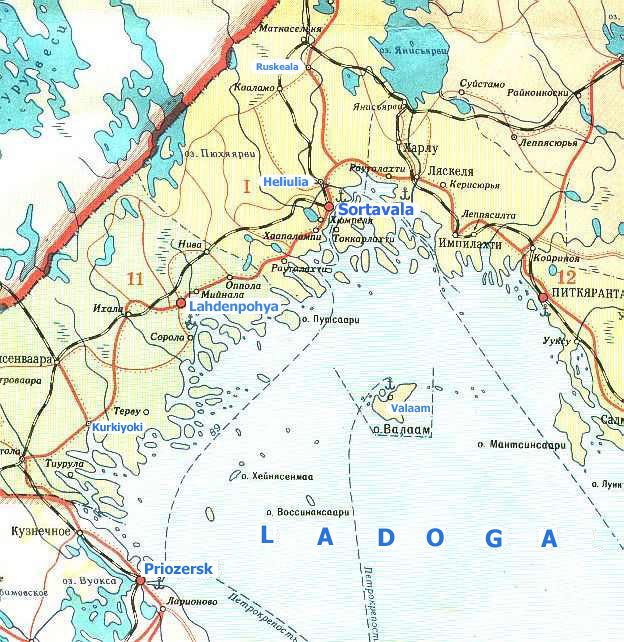Northern Ladoga map