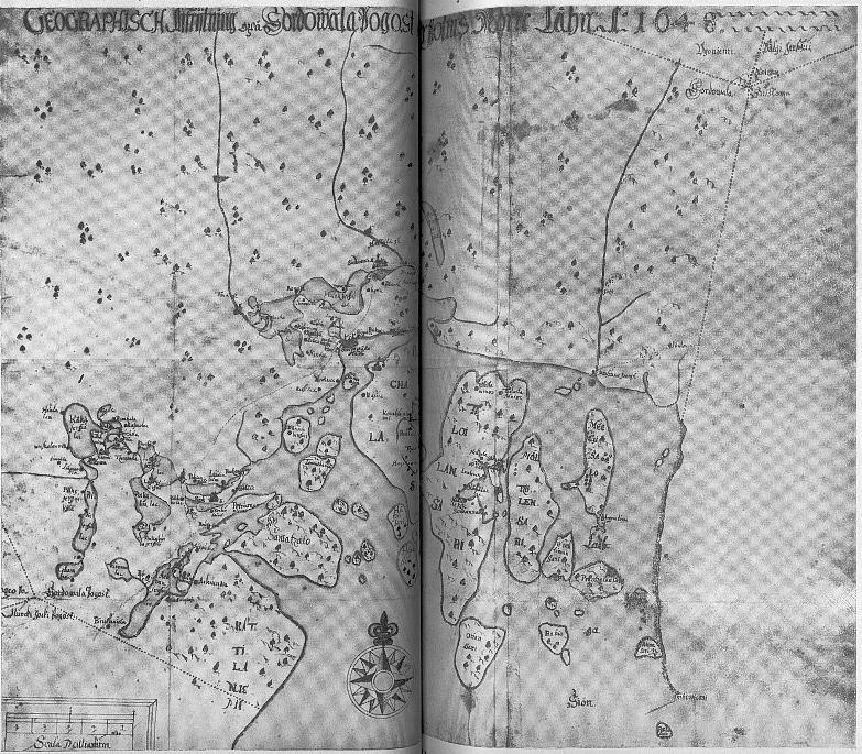 Sortavala pogost map of 1648